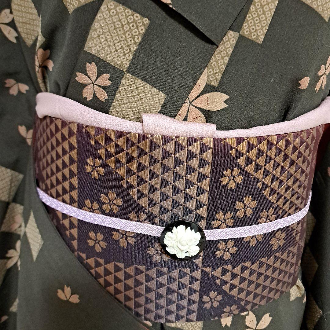 専用　洗える着物　夢工房　L　未使用　定価58000円 +袋帯、帯揚げ、帯締め