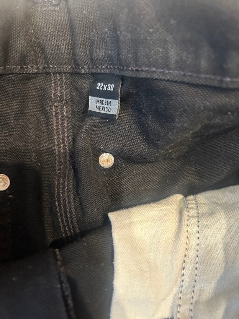 カーハート　ダブルニー　ブラック　32×30