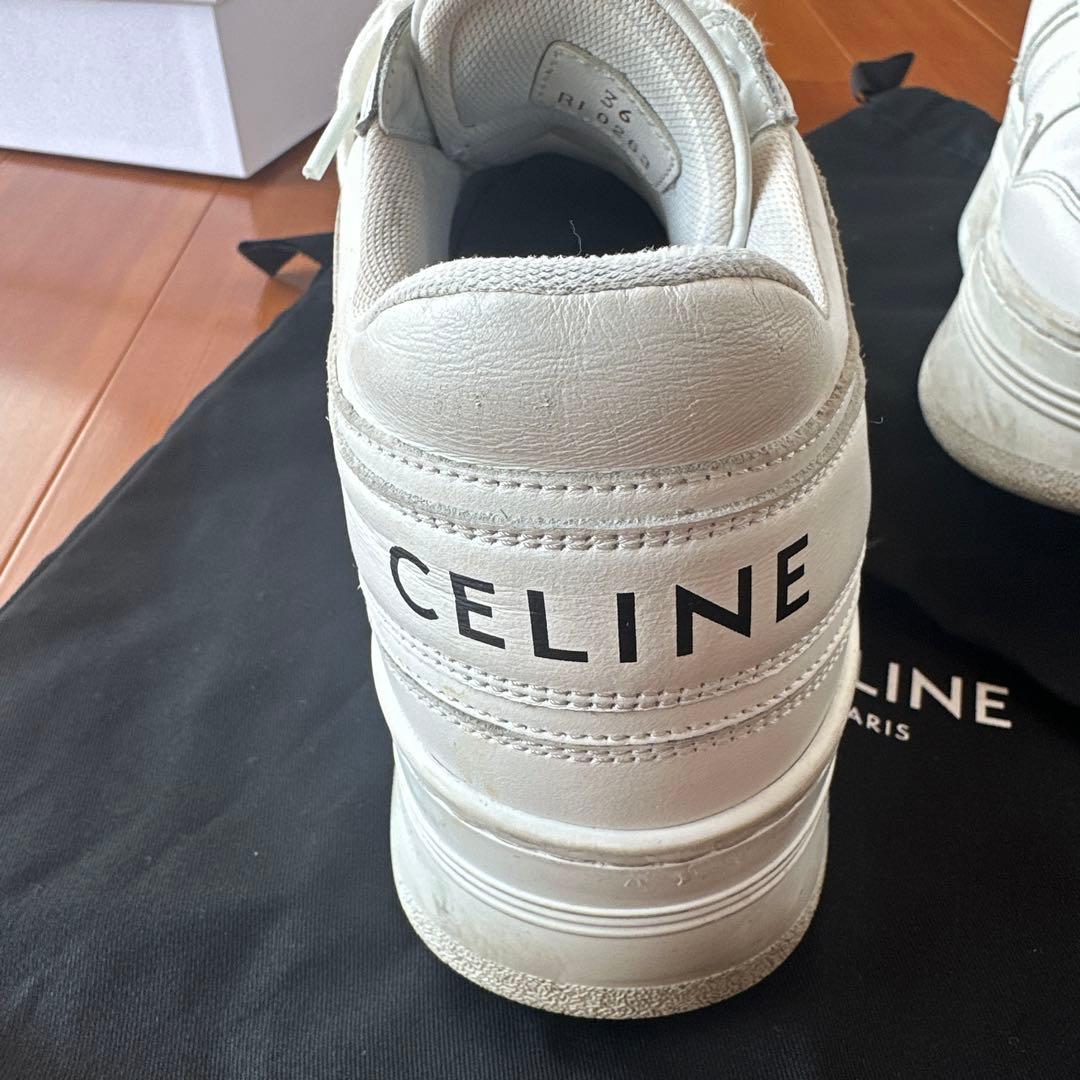 最終価格CELINE ホワイト プラットフォームスニーカー