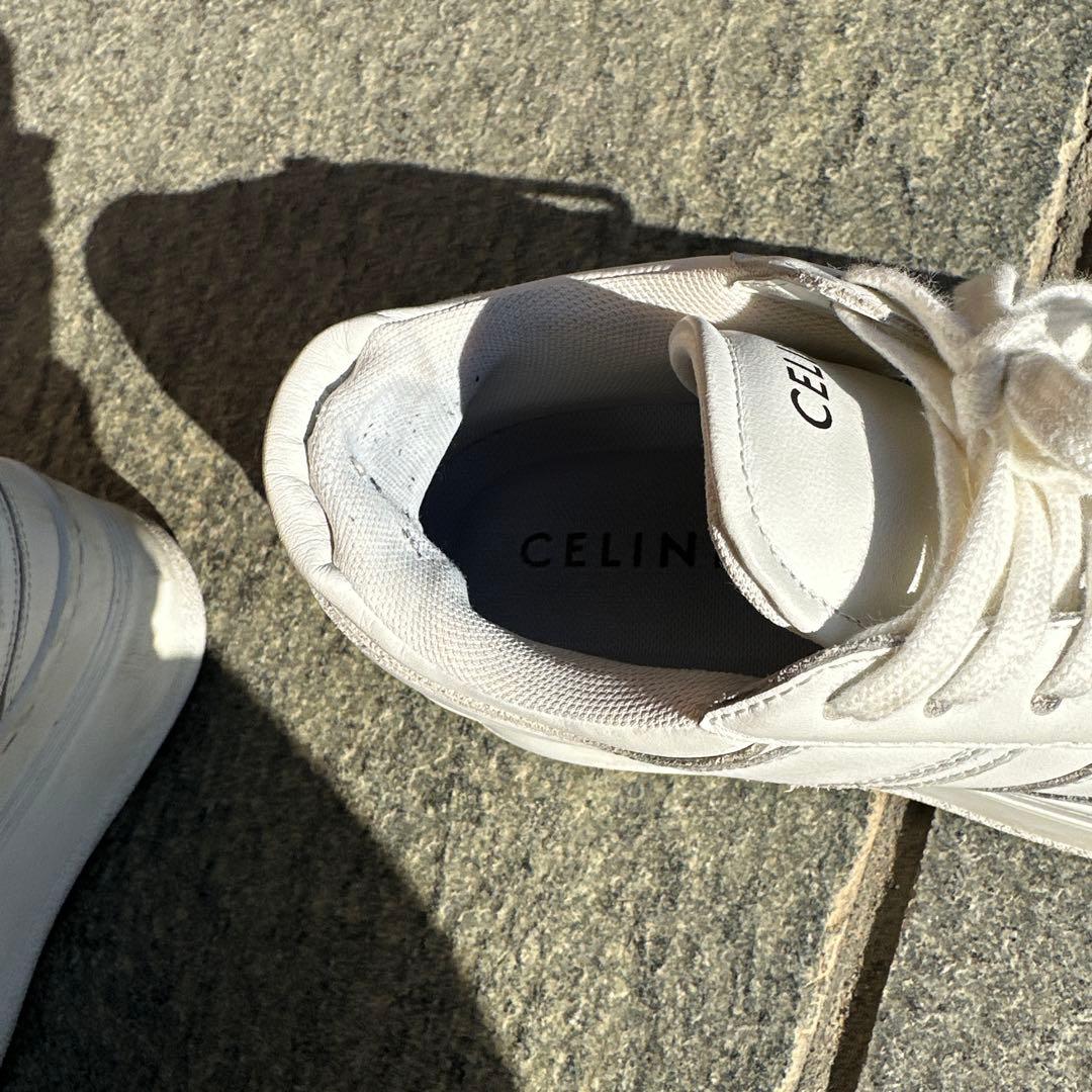 最終価格CELINE ホワイト プラットフォームスニーカー