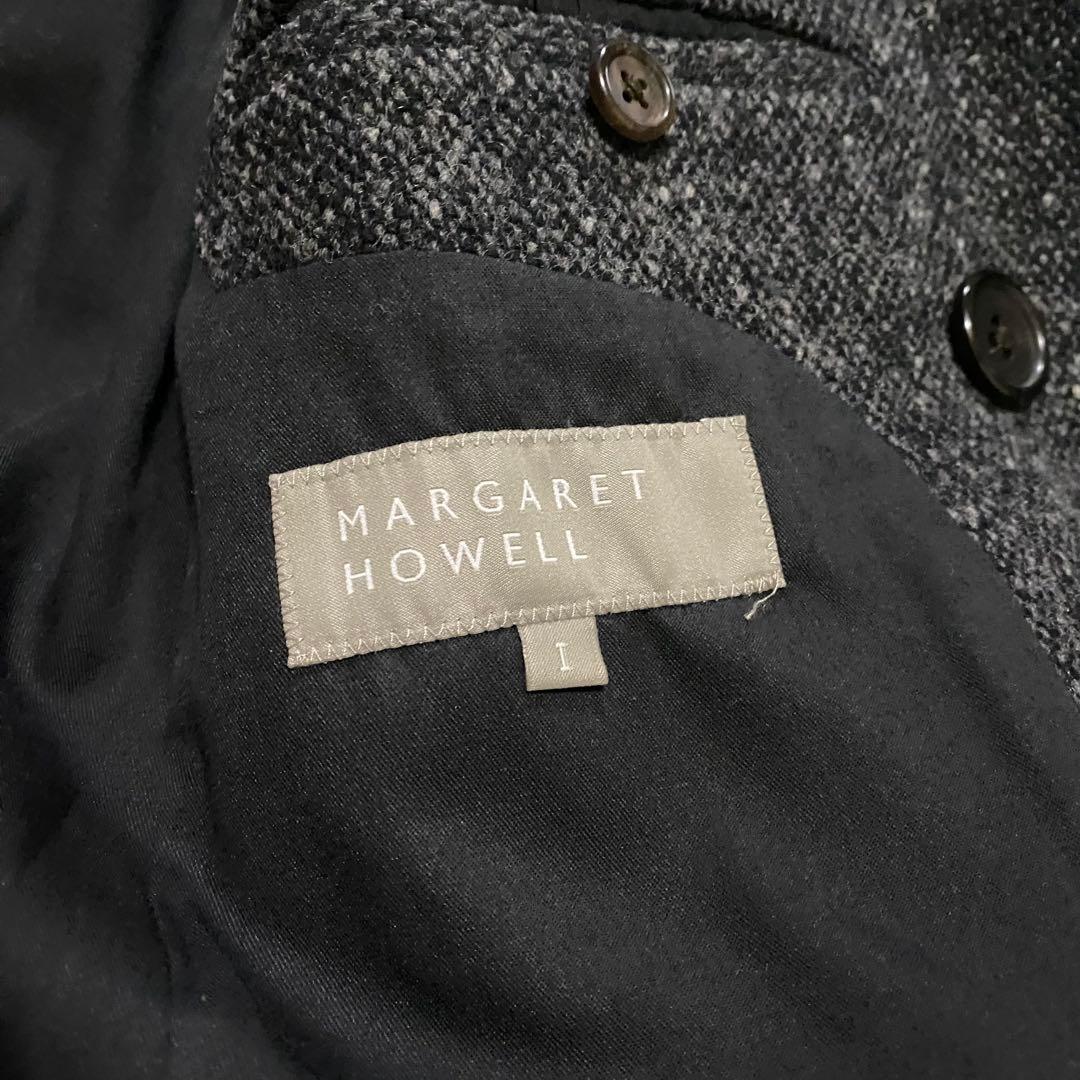 【美品】マーガレットハウエル　ダブルチェスターコート　ツイード　ロング　Sサイズ