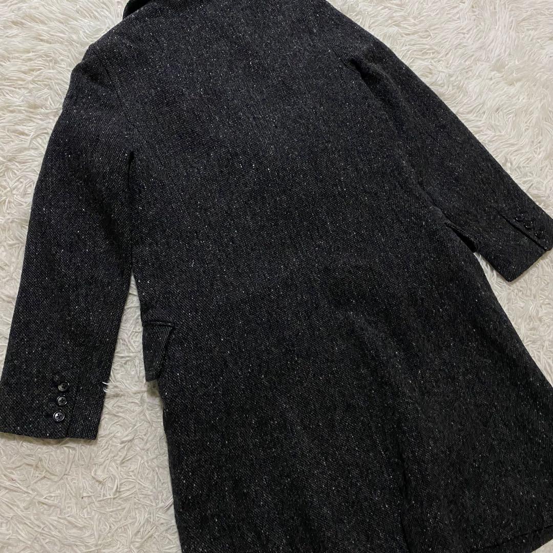 【美品】マーガレットハウエル　ダブルチェスターコート　ツイード　ロング　Sサイズ