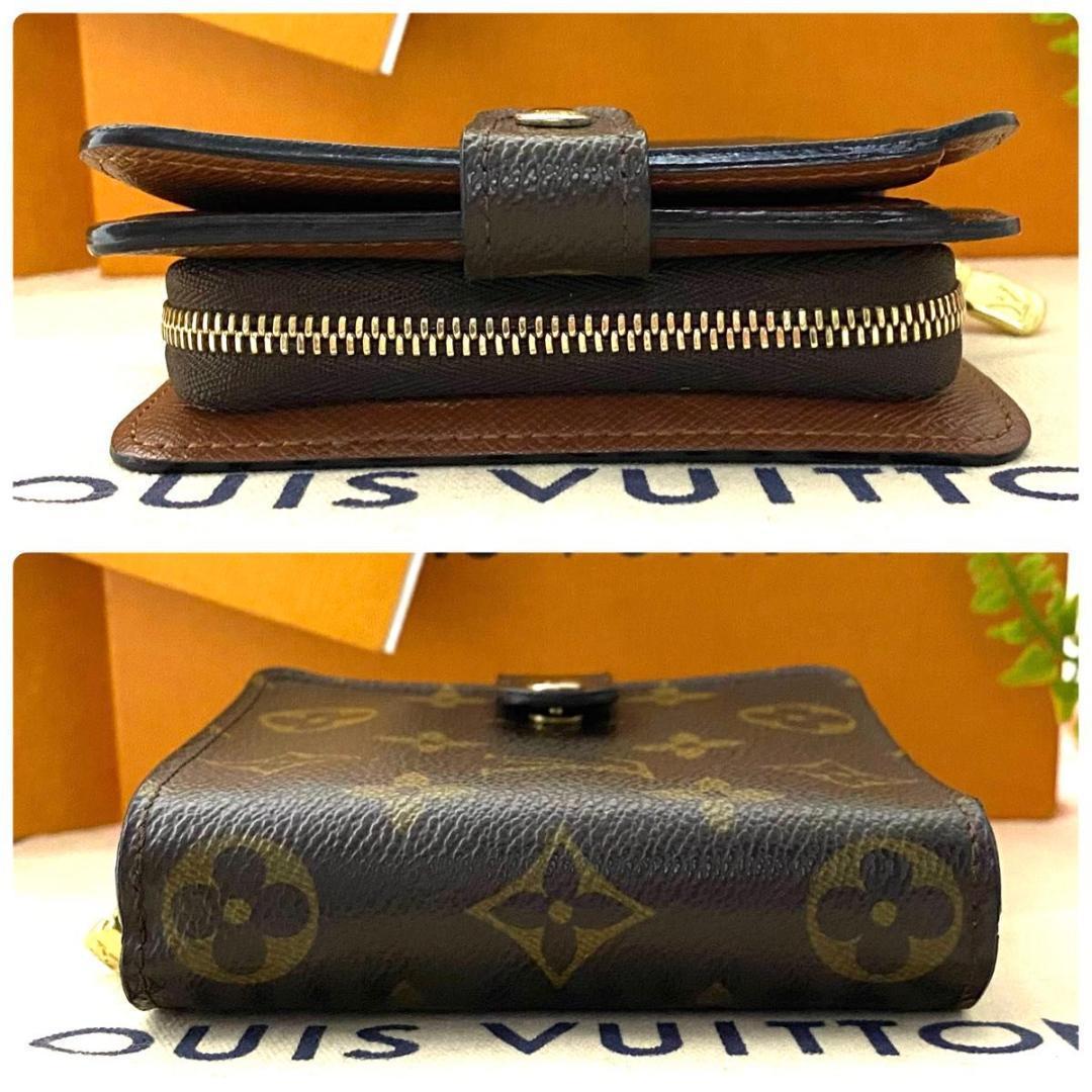 ルイ ヴィトン◎モノグラム コンパクトジップ 二つ折り財布 ラウンドファスナー