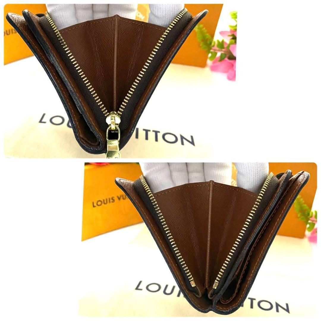 ルイ ヴィトン◎モノグラム コンパクトジップ 二つ折り財布 ラウンドファスナー