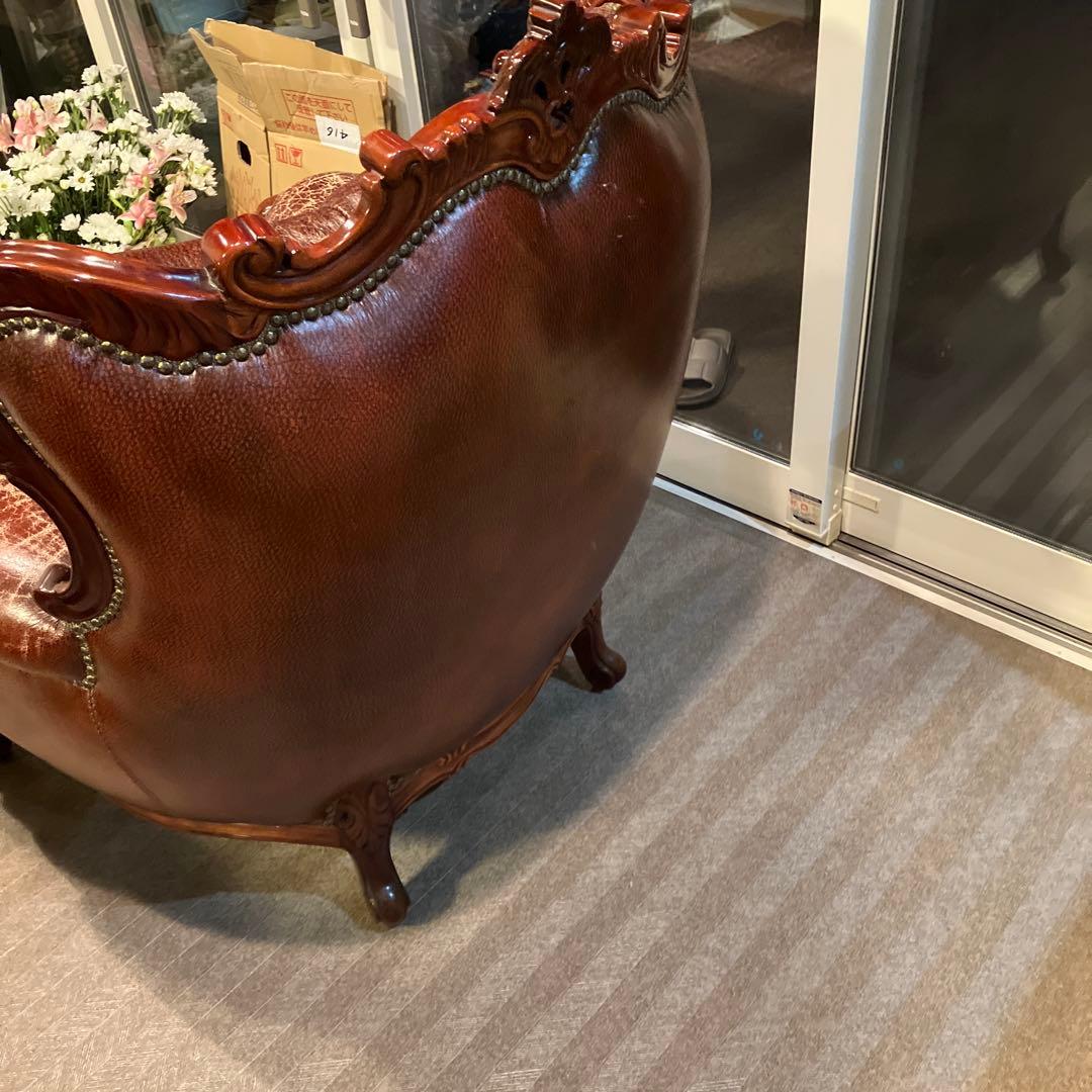 vintage 本革 バロックスタイル 椅子　②