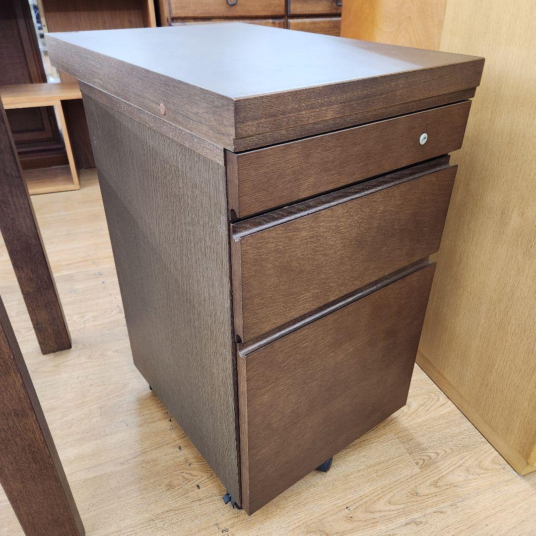 【17万相当】karimoku ボナシェルタ デスク ワゴン モカブラウン