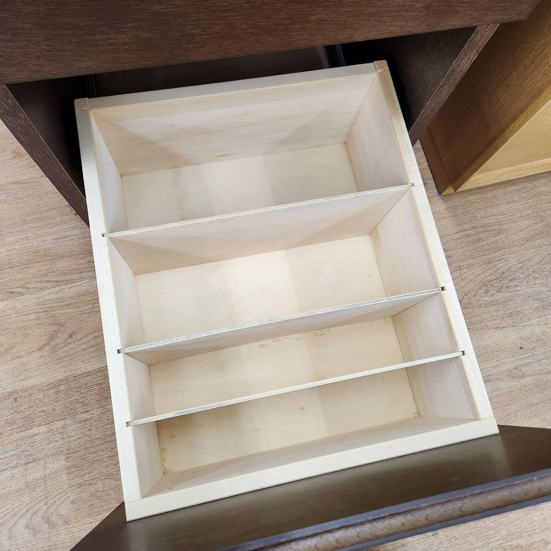 【17万相当】karimoku ボナシェルタ デスク ワゴン モカブラウン