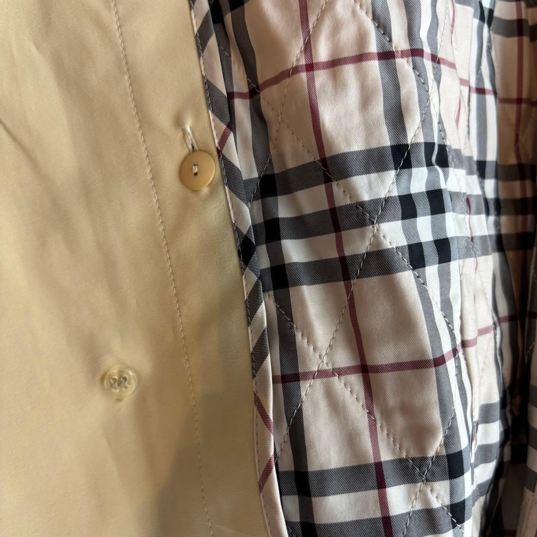 バーバリーロンドン　トレンチコート キルティング　ノバチェック ベージュ L