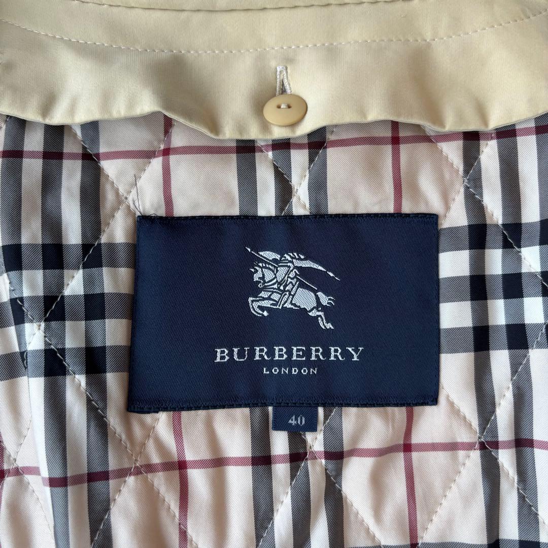 バーバリーロンドン　トレンチコート キルティング　ノバチェック ベージュ L