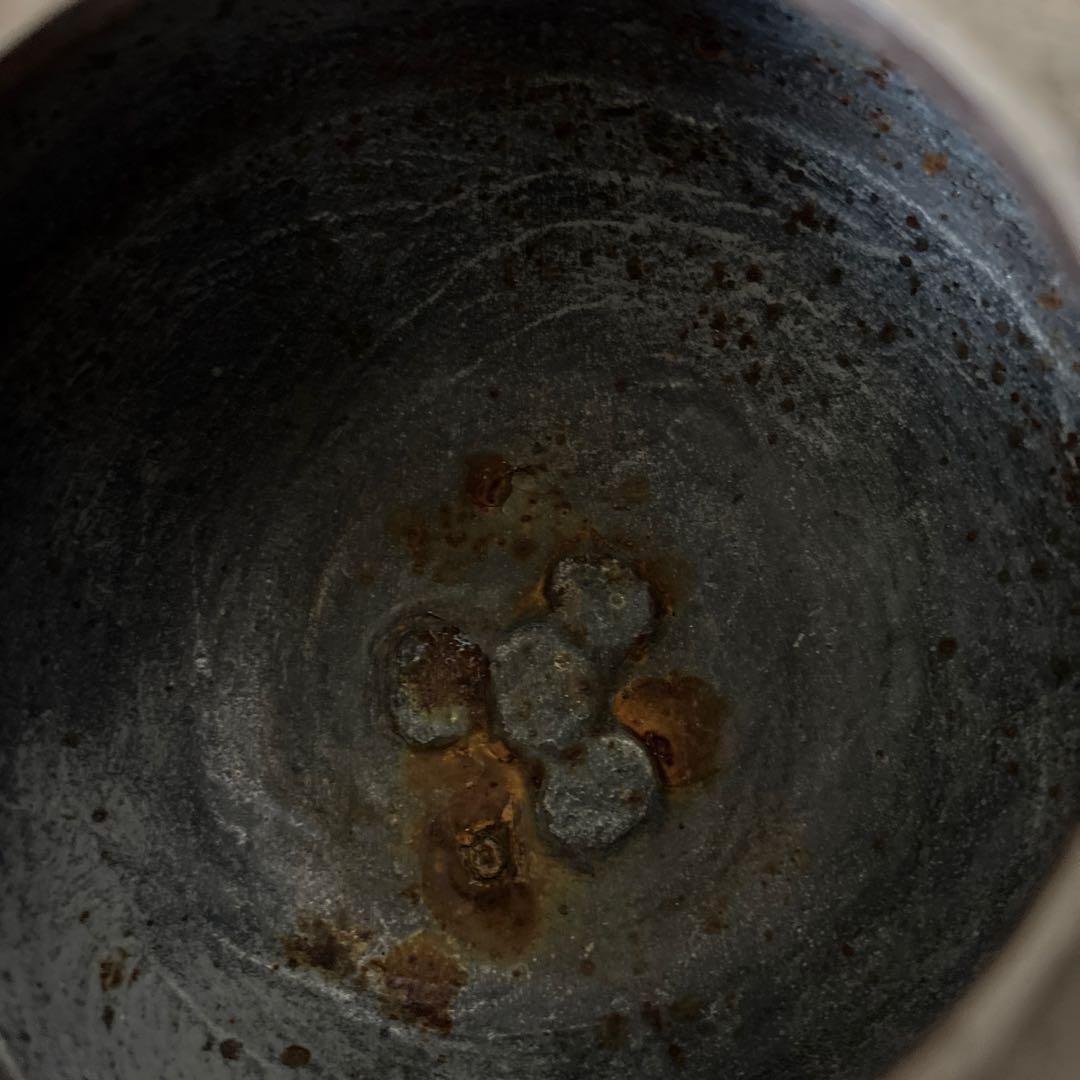 茶道具 釜 茶釜 唐銅 鬼面風炉 丸釜　箱付き