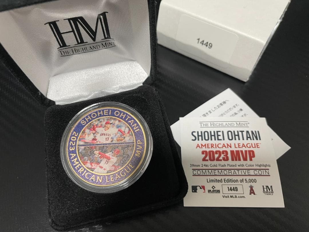 エンゼルス 大谷翔平選手 2023 AL MVP 受賞記念ゴールド