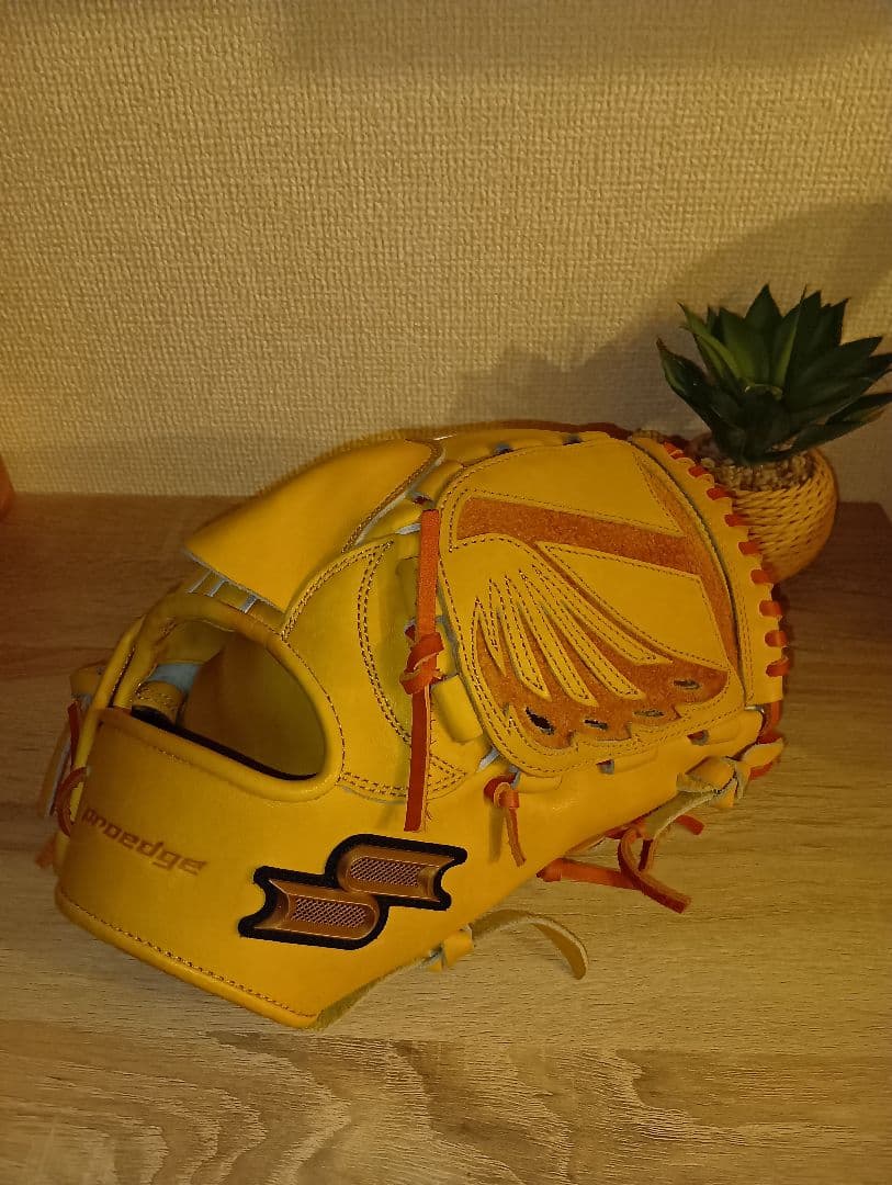 SSK 投手用　右投げ　プロエッジ　硬式グローブ イエロー