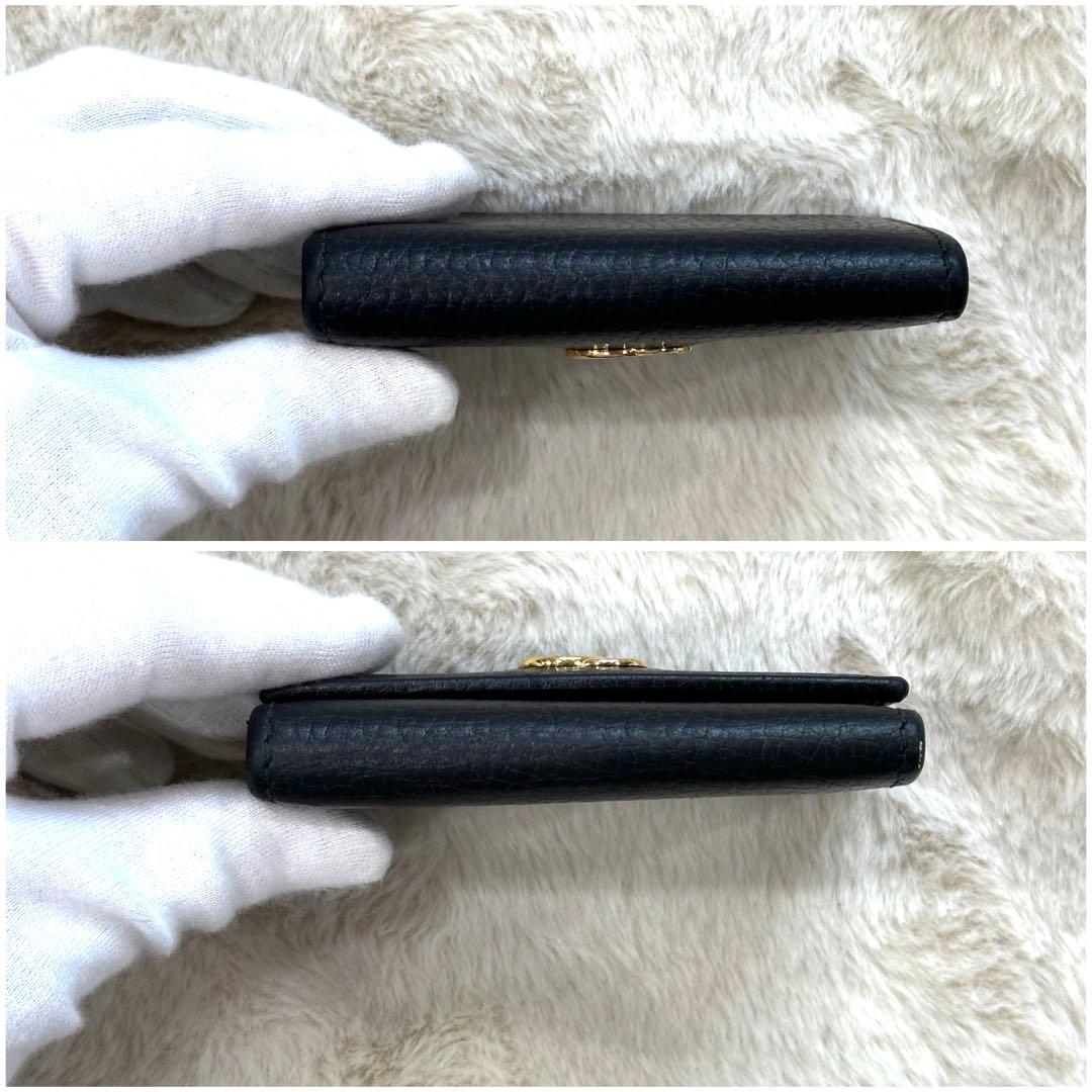 美品　GUCCI キーケース　GGマーモント　6連　ブラック　レザー