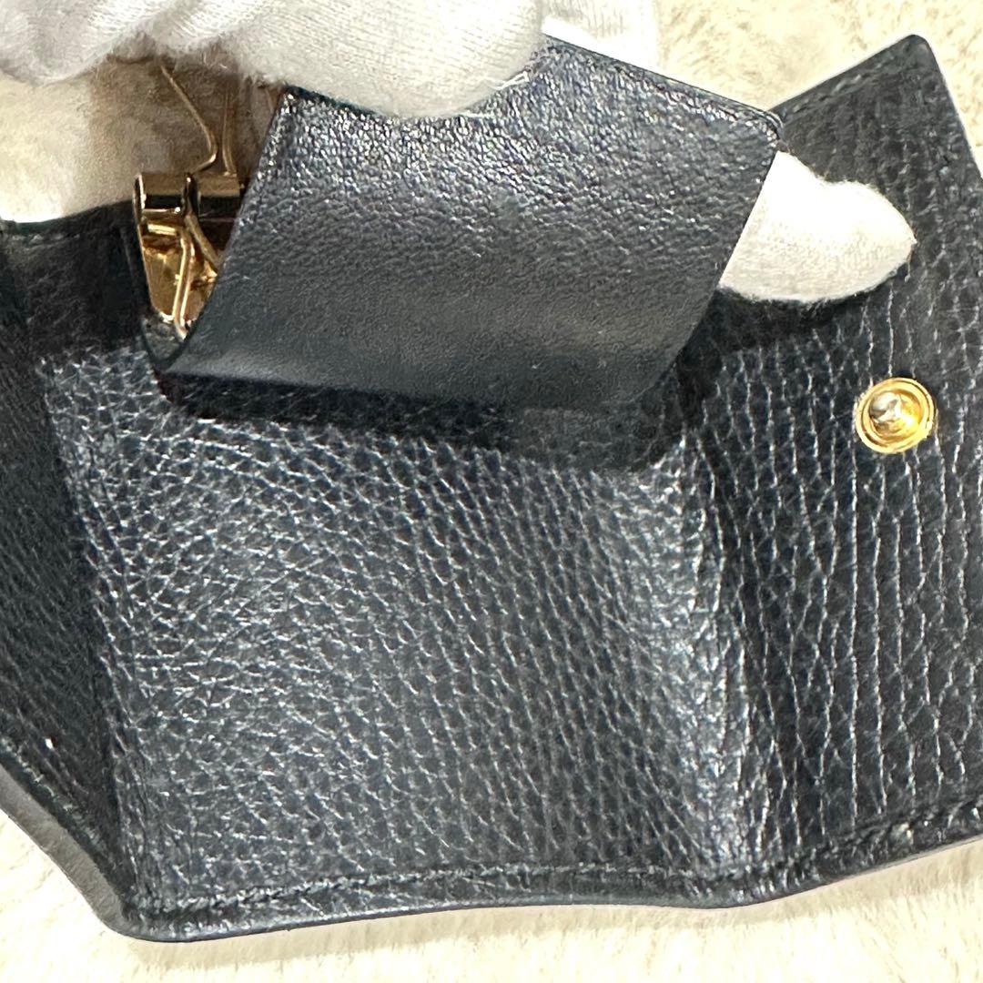 美品　GUCCI キーケース　GGマーモント　6連　ブラック　レザー