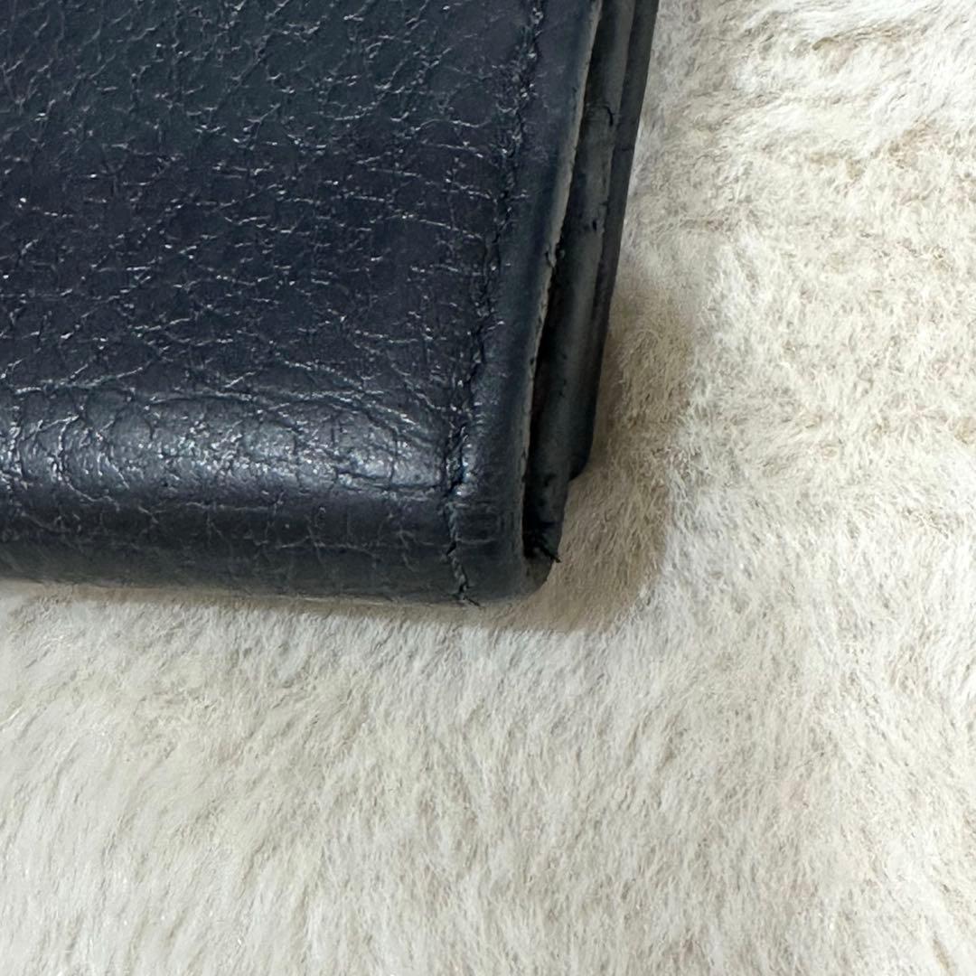 美品　GUCCI キーケース　GGマーモント　6連　ブラック　レザー