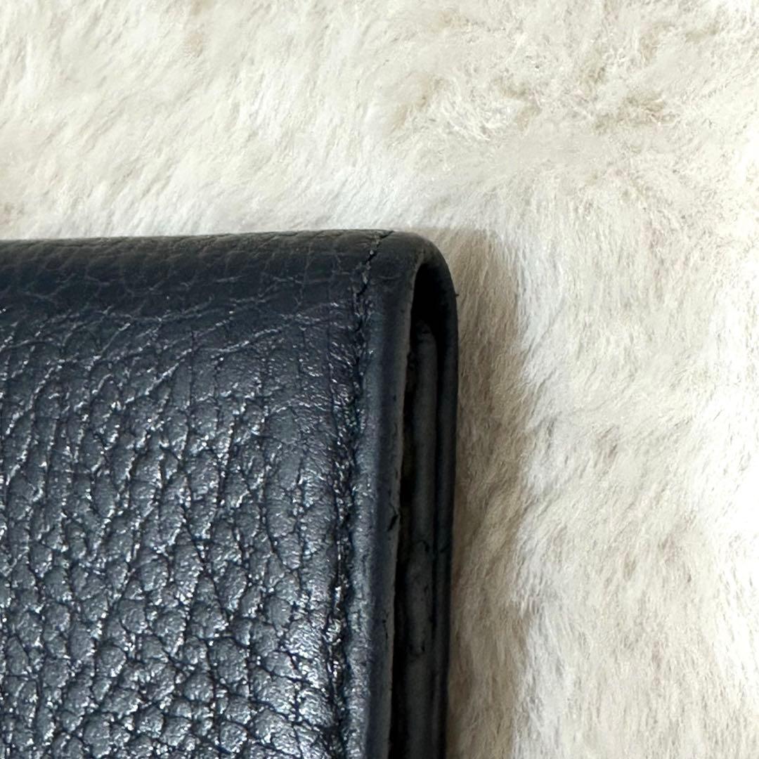 美品　GUCCI キーケース　GGマーモント　6連　ブラック　レザー