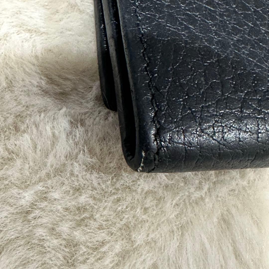 美品　GUCCI キーケース　GGマーモント　6連　ブラック　レザー