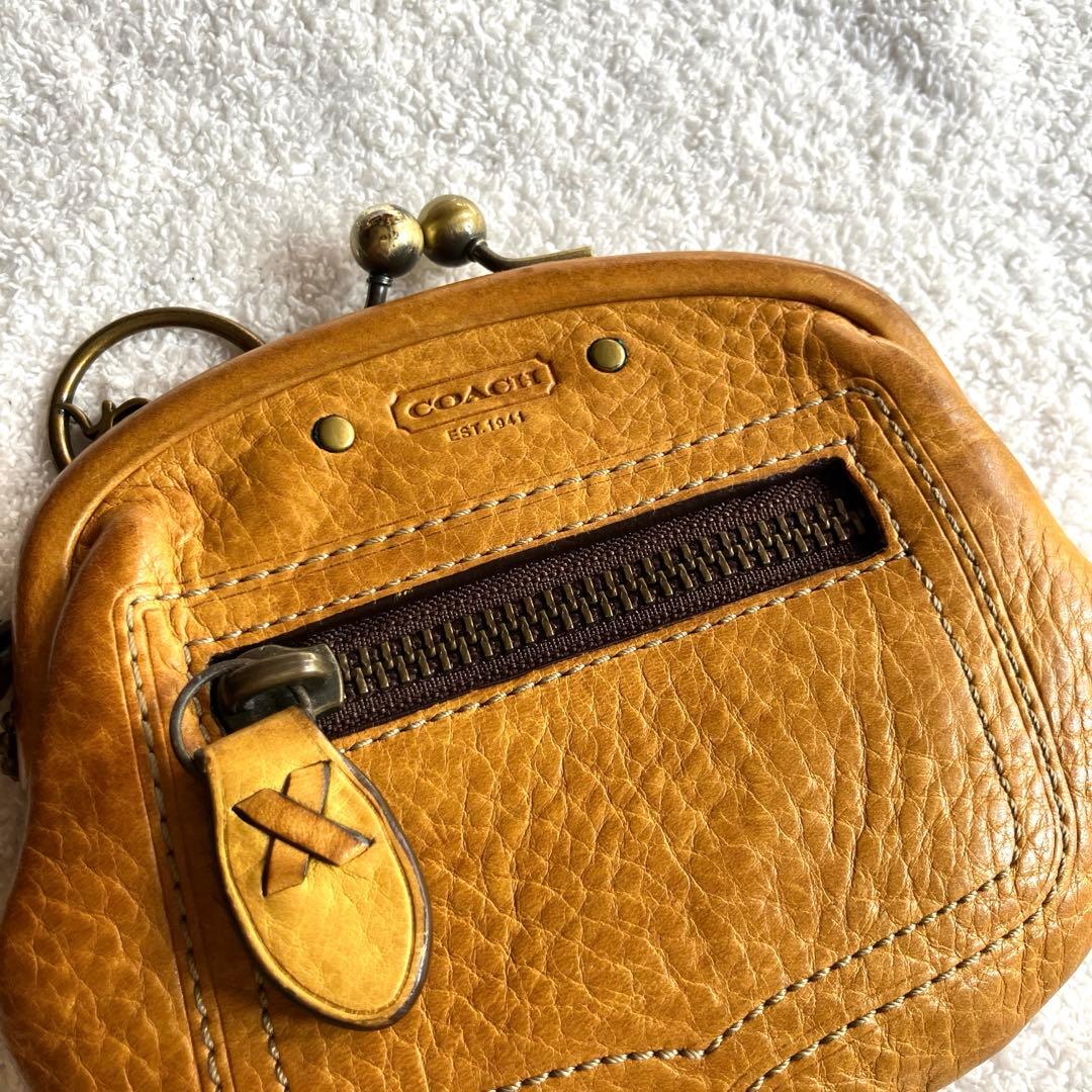 Coach ブラウン がま口ケース