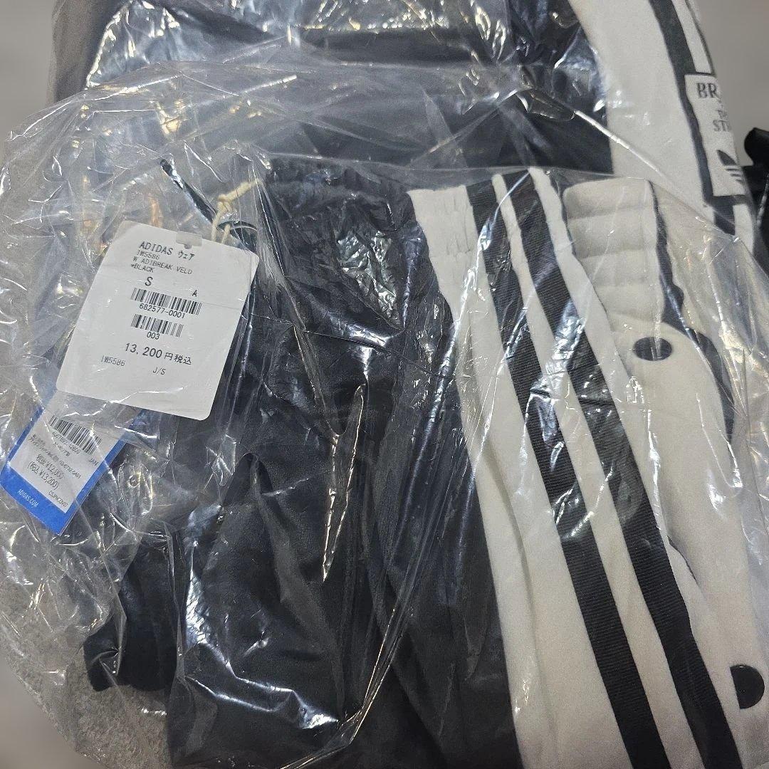 adidas ブラック ジャージ ストライプ　アディブレイク　Sサイズ