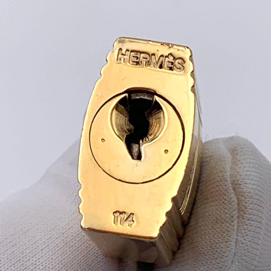 HERMES エルメス カデナ 114番 ゴールド 24Kメッき 鍵付き 南京錠