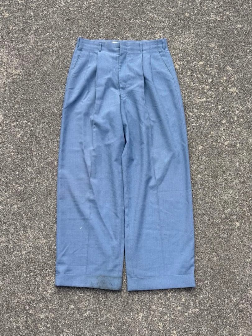 あ*様 50s レーヨン スラックス 絣 カスリ