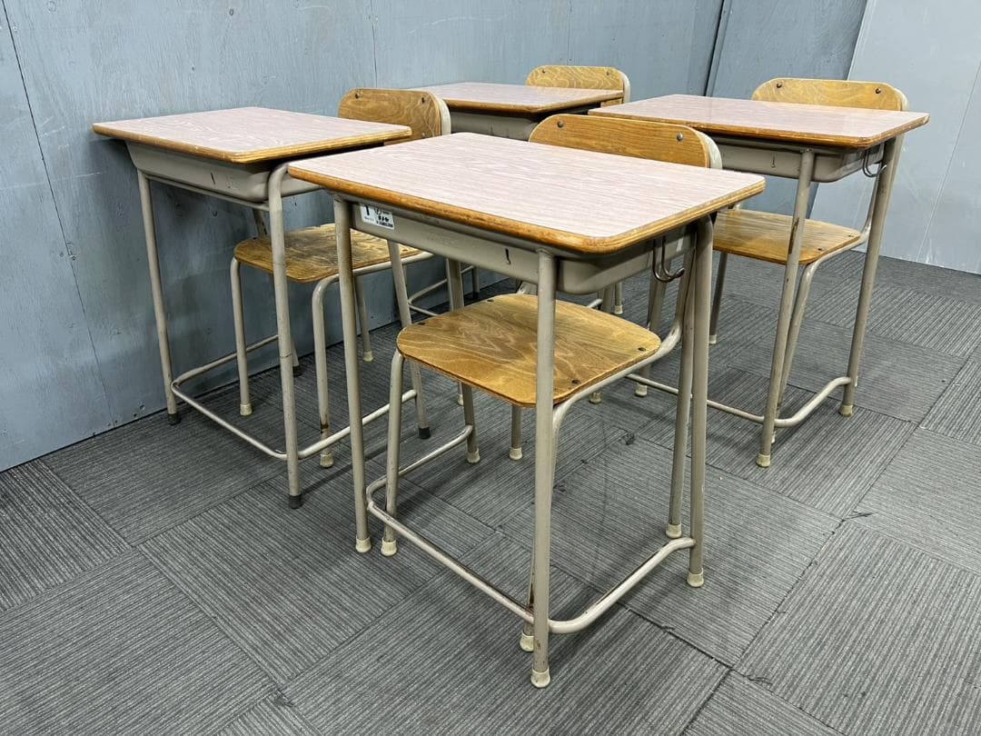 828◆自社便対応地域あり◆学童机・学童椅子4組(新JIS5.5号)学校学習塾