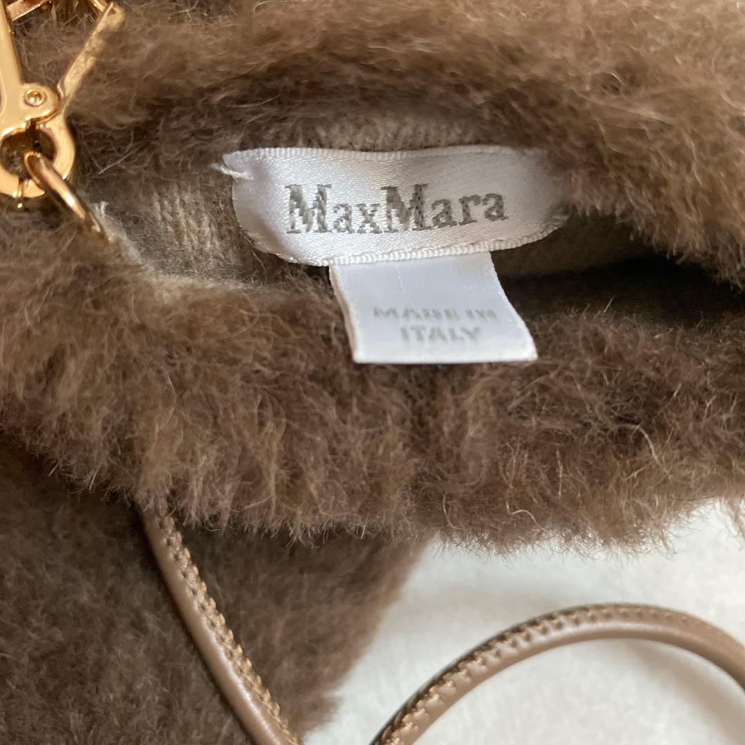 【新品】MaxMara キャメル　テディ ミトン ストラップ付き 手袋