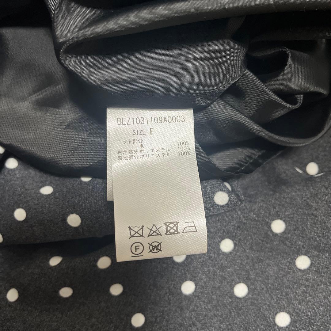 ＊BEARDSLEYタグ付き未使用　ドットマルワンピ F ブラック