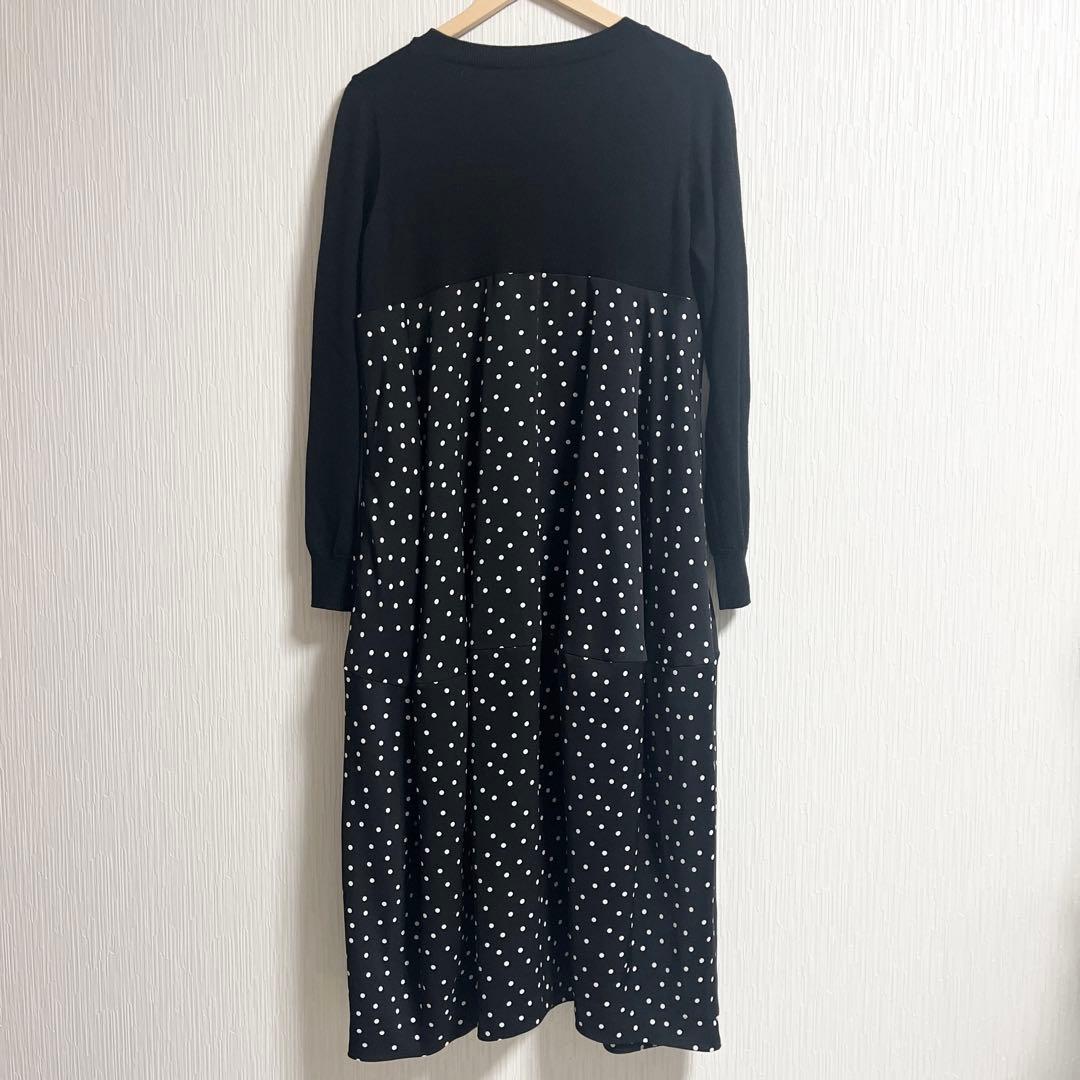 ＊BEARDSLEYタグ付き未使用　ドットマルワンピ F ブラック