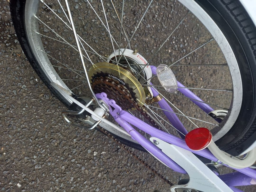 GIRLS LABO 子供用自転車 紫色 22インチ 手渡し引き取り限定