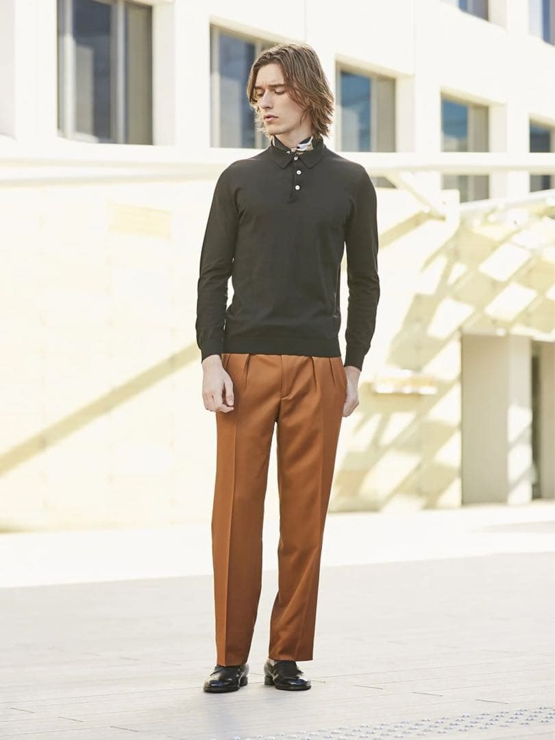 TOMORROWLAND BERNARD ZINSブラウン テラコッタスラックス