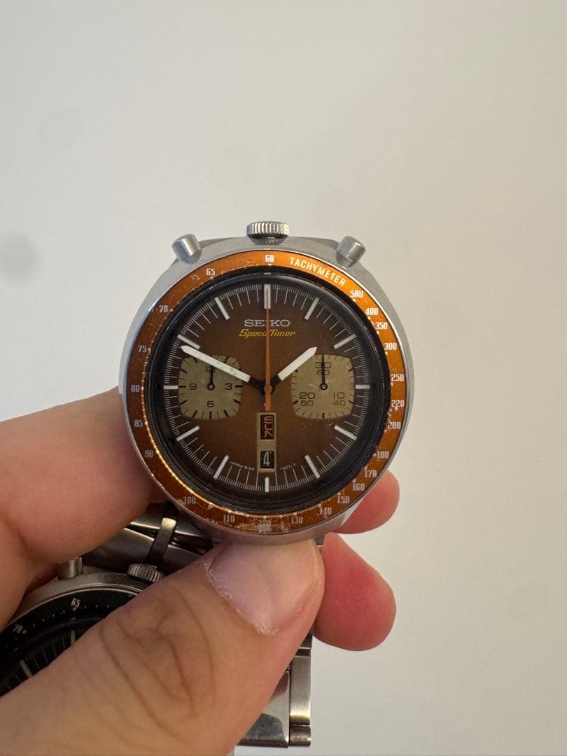 SEIKO 自動巻きクロノグラフ 茶馬　黒馬　セット