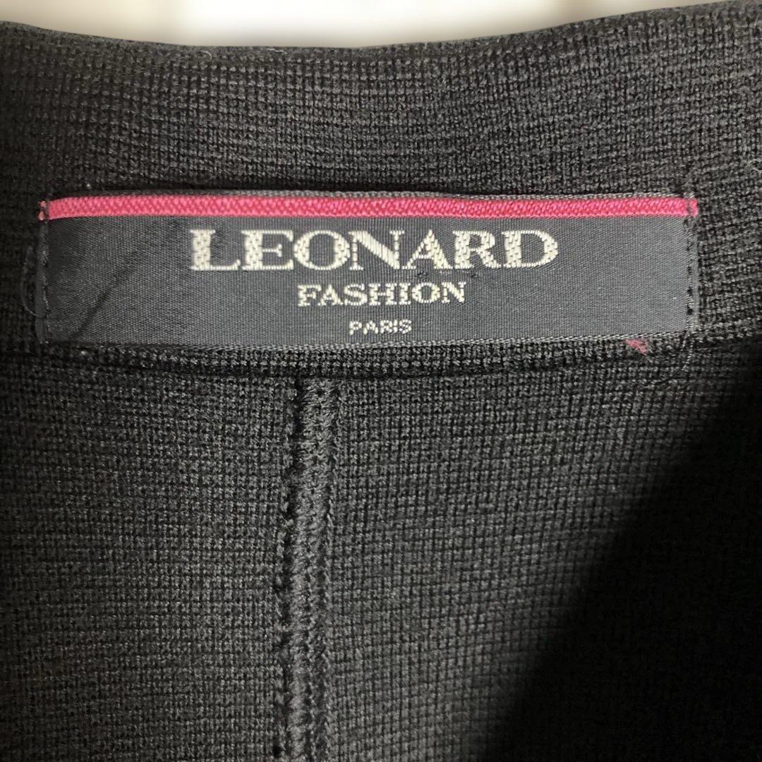 LEONARD ブラックテーラードジャケット　11号　made in JAPAN
