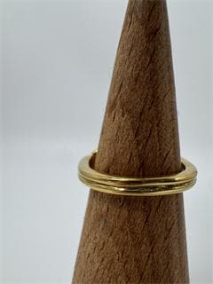 K18ゴールドオープンリング モダンデザイン3.19g 11号