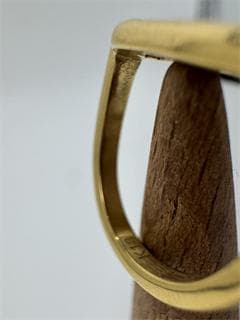 K18ゴールドオープンリング モダンデザイン3.19g 11号