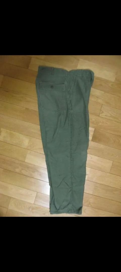 実物　60's US.ARMY コットンサテン ベイカーパンツ 米軍　W34