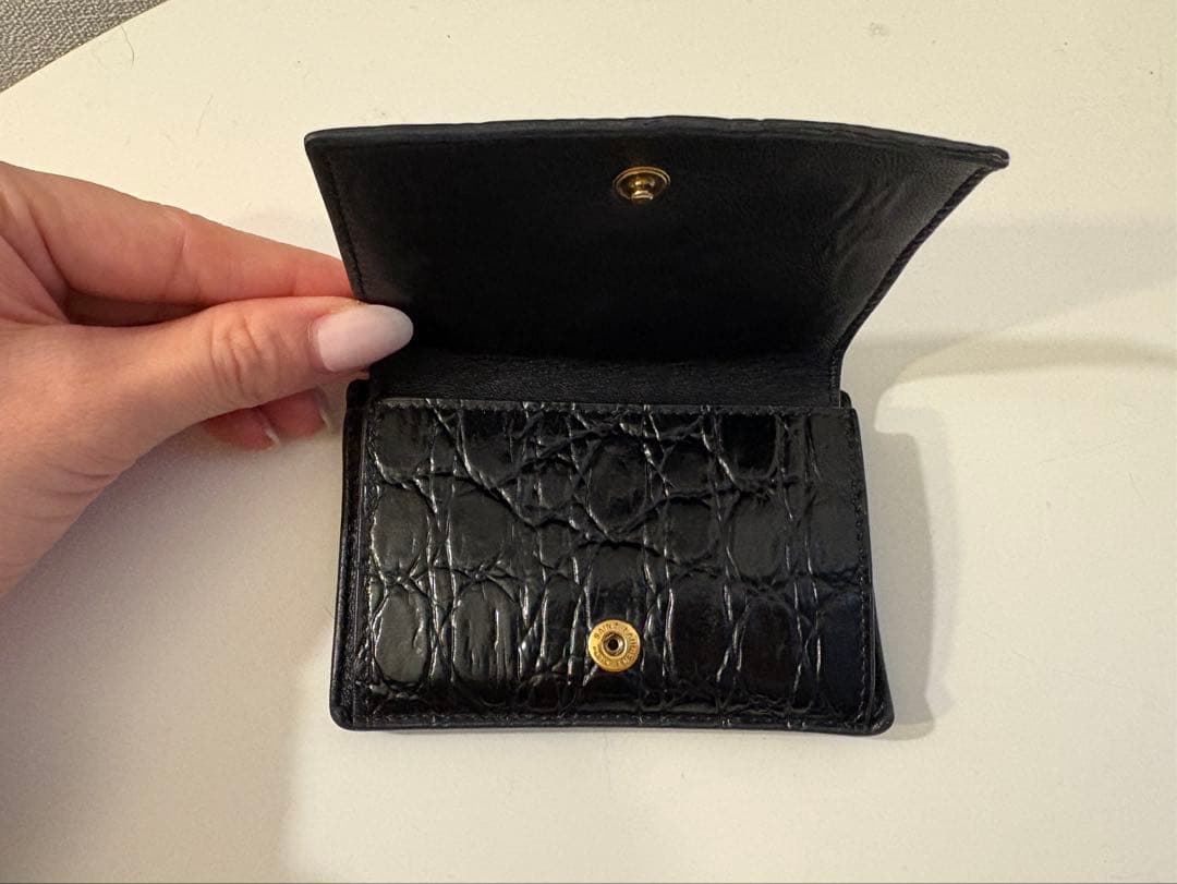 SAINT LAURENT ブラック二つ折り財布 保存袋付き
