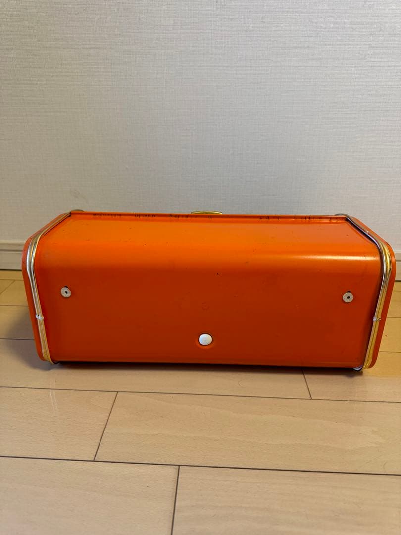 ヴィンテージ　レトロ　アンティークROSSIGNOL ブレッドケース オレンジ
