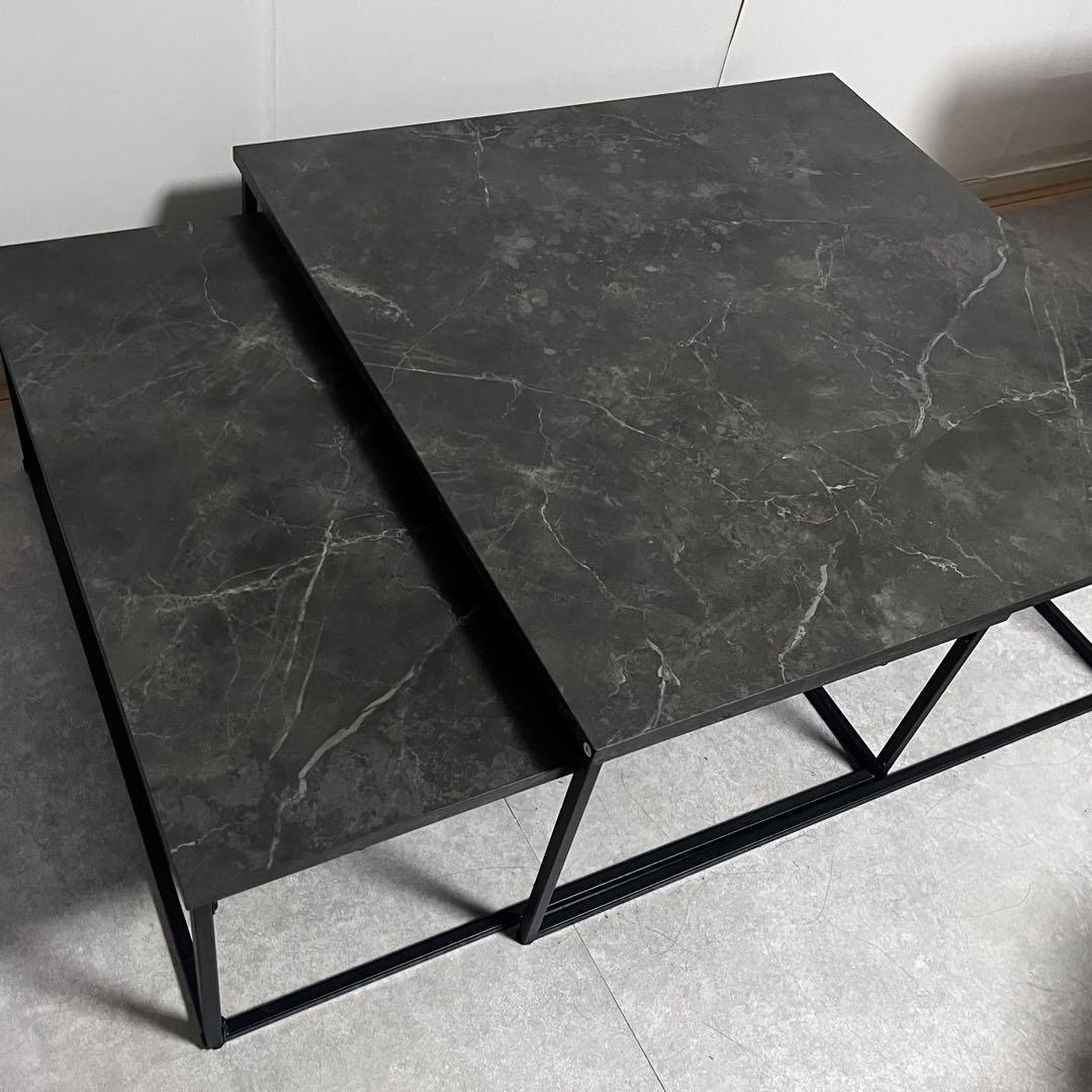 マーブル調センターテーブルセット