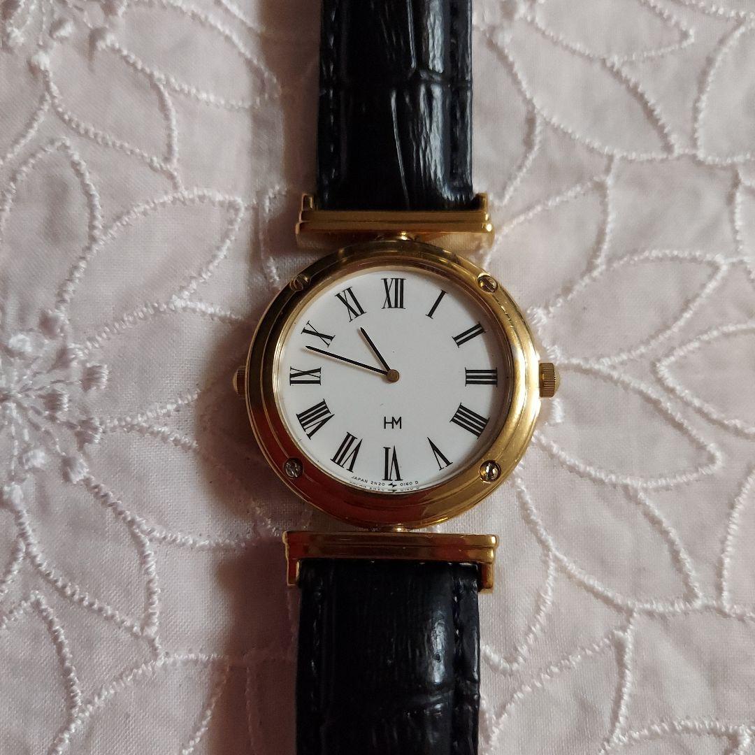 本日中セール)セイコー　ハナエモリコラボ　Wフェイス　リバーシブル腕時計レア