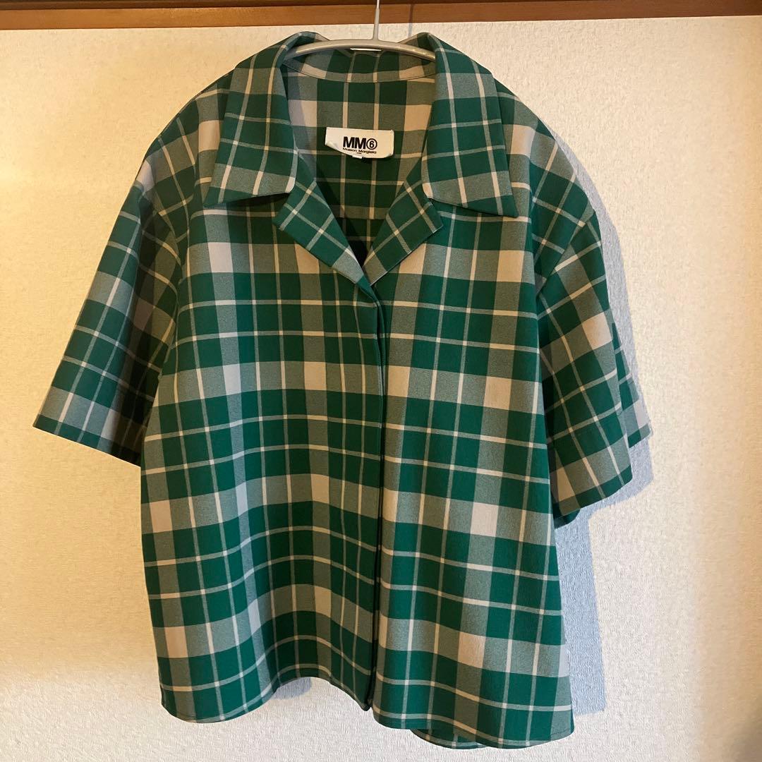 MM6 Maison Margiela グリーンチェックシャツ