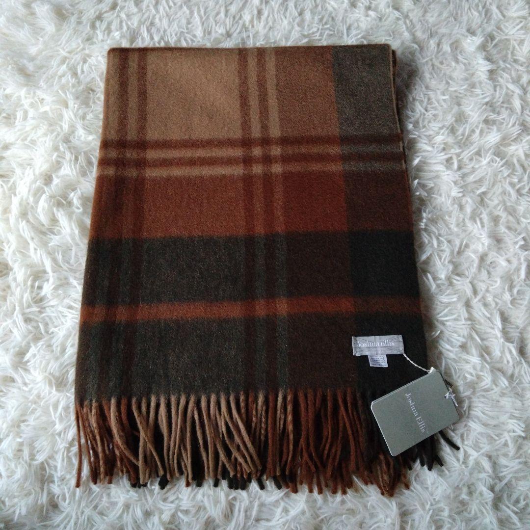 未使用タグ付✨ジョシュアエリス　　カシミヤ100% 大判ストール