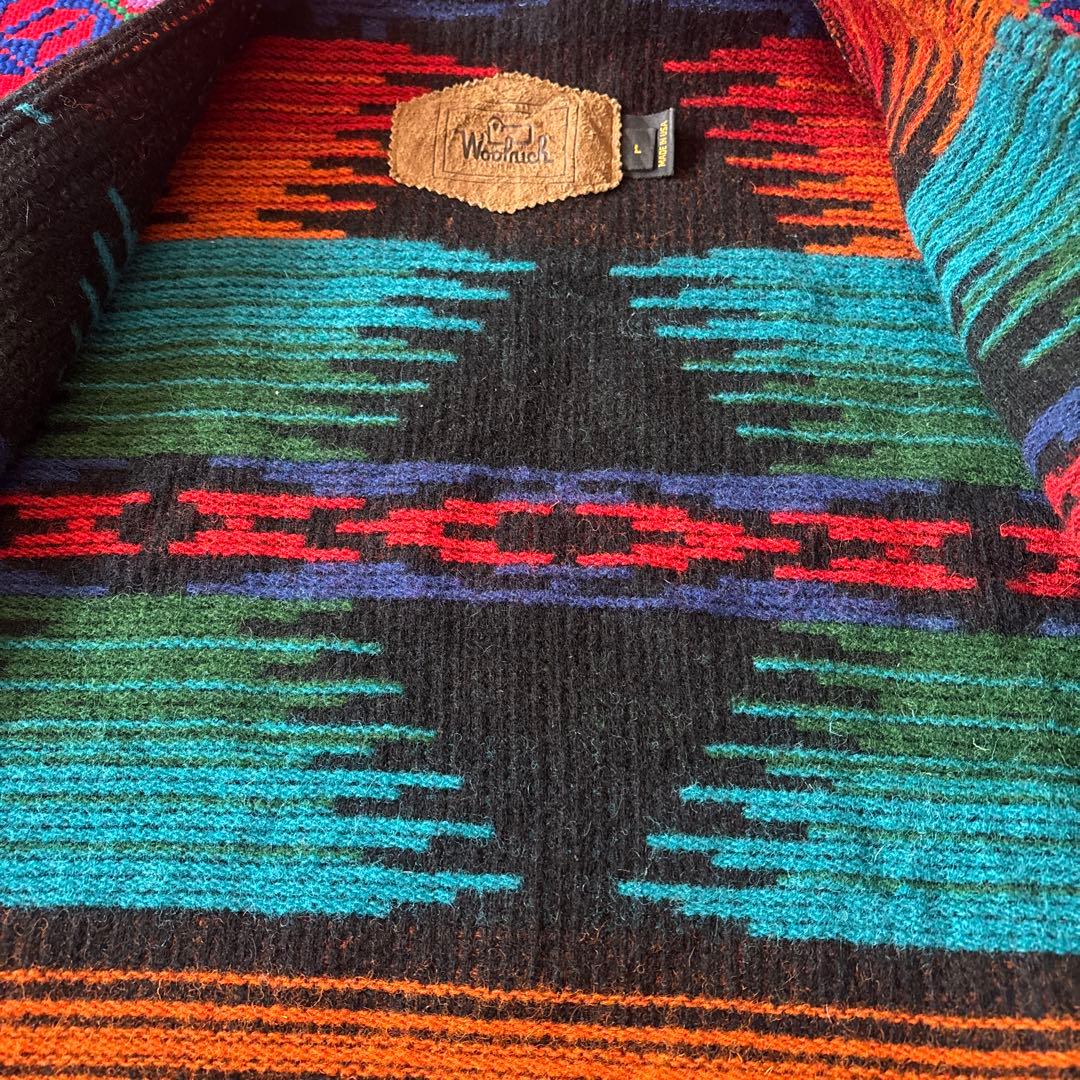 ウールリッチ　幾何学　ウエスタン　ベスト　キャンプ　ヒッピー　カラフル　USA