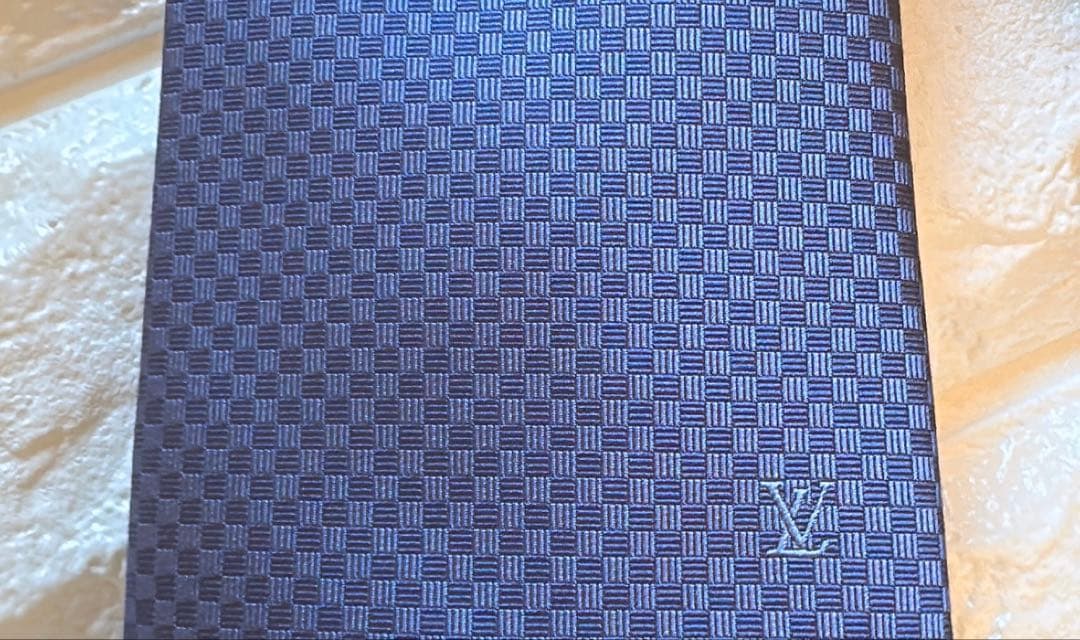 【新品未使用】LOUIS VUITTON ネクタイ マイクロダミエ 8CMブルー