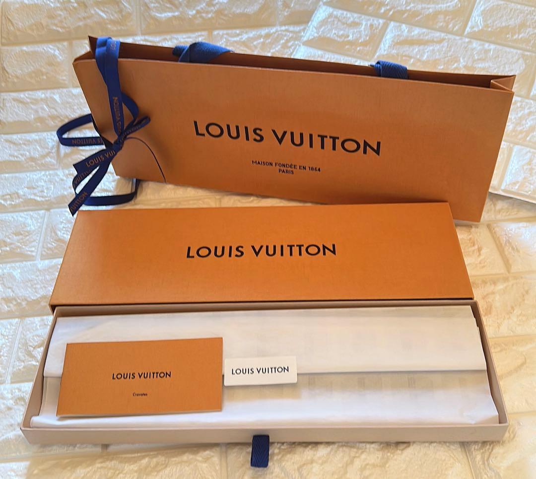 【新品未使用】LOUIS VUITTON ネクタイ マイクロダミエ 8CMブルー