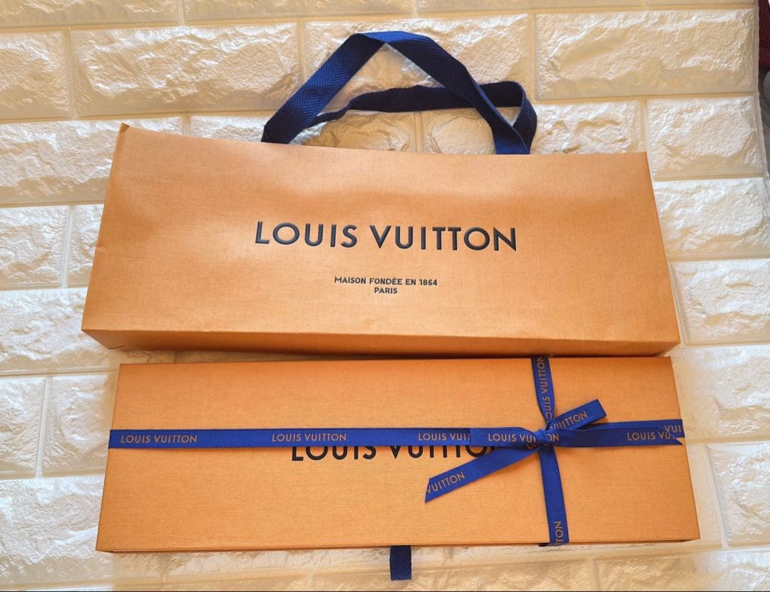 【新品未使用】LOUIS VUITTON ネクタイ マイクロダミエ 8CMブルー