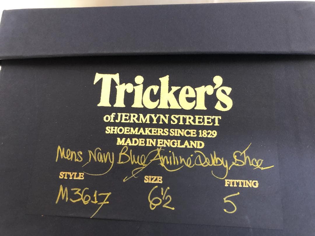 Tricker’s ダルビー M3617 UK6.5 ネイビー 英国製
