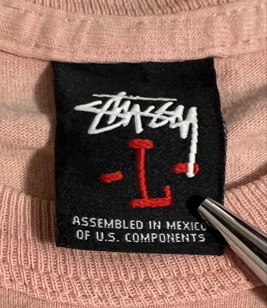 OLD STUSSY 00's ピンク ロングスリーブTシャツ L