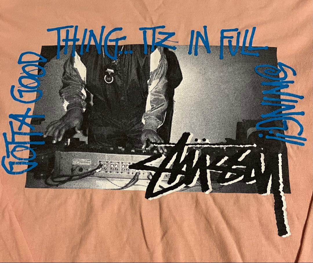 OLD STUSSY 00's ピンク ロングスリーブTシャツ L