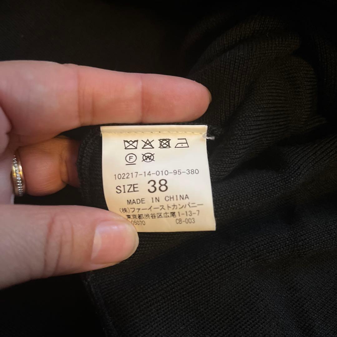 『美品』アナイ　ANAYI ワンピース　Aライン　パール　黒　ニット　ボールジィ